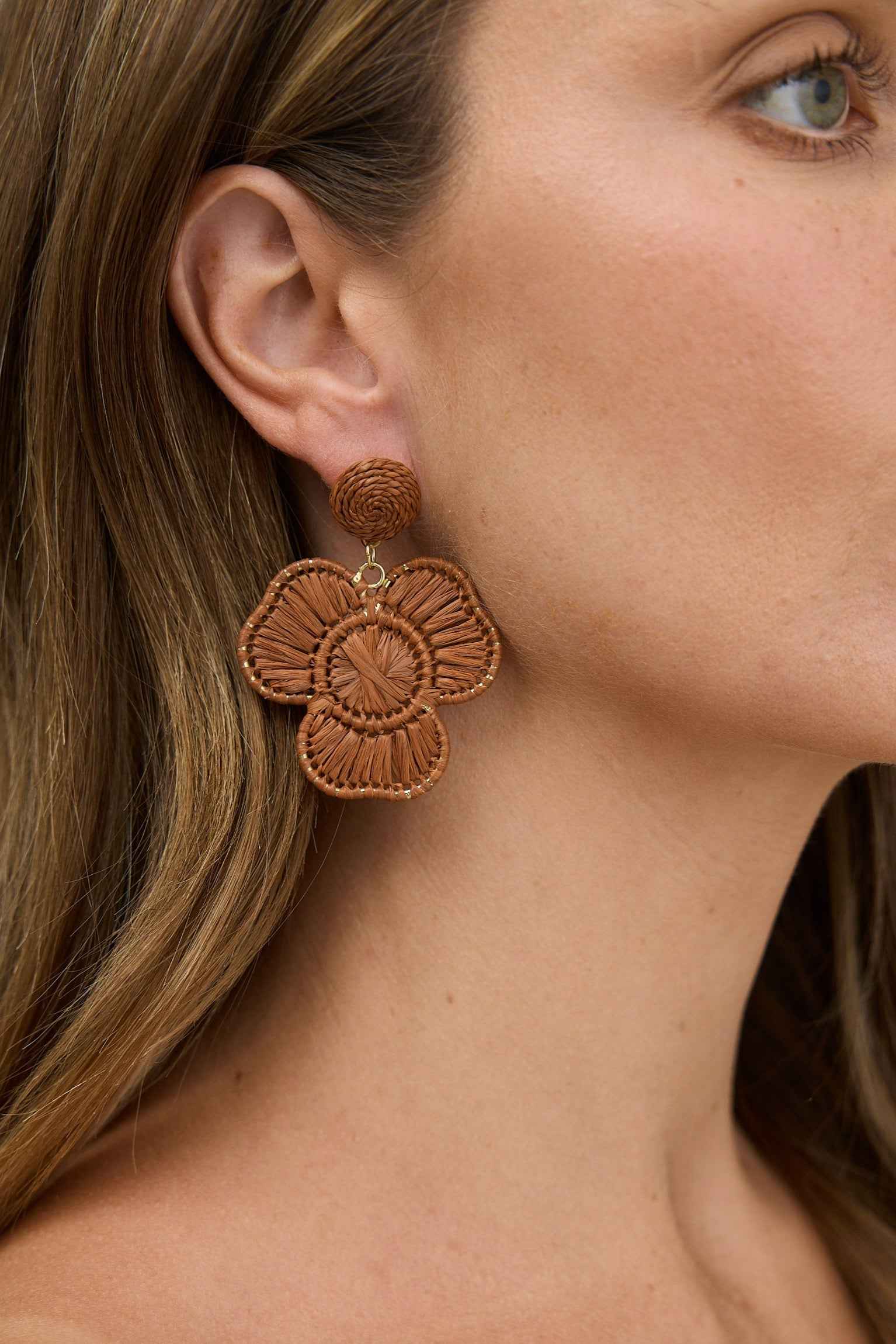 Cameron Earrings - Tan