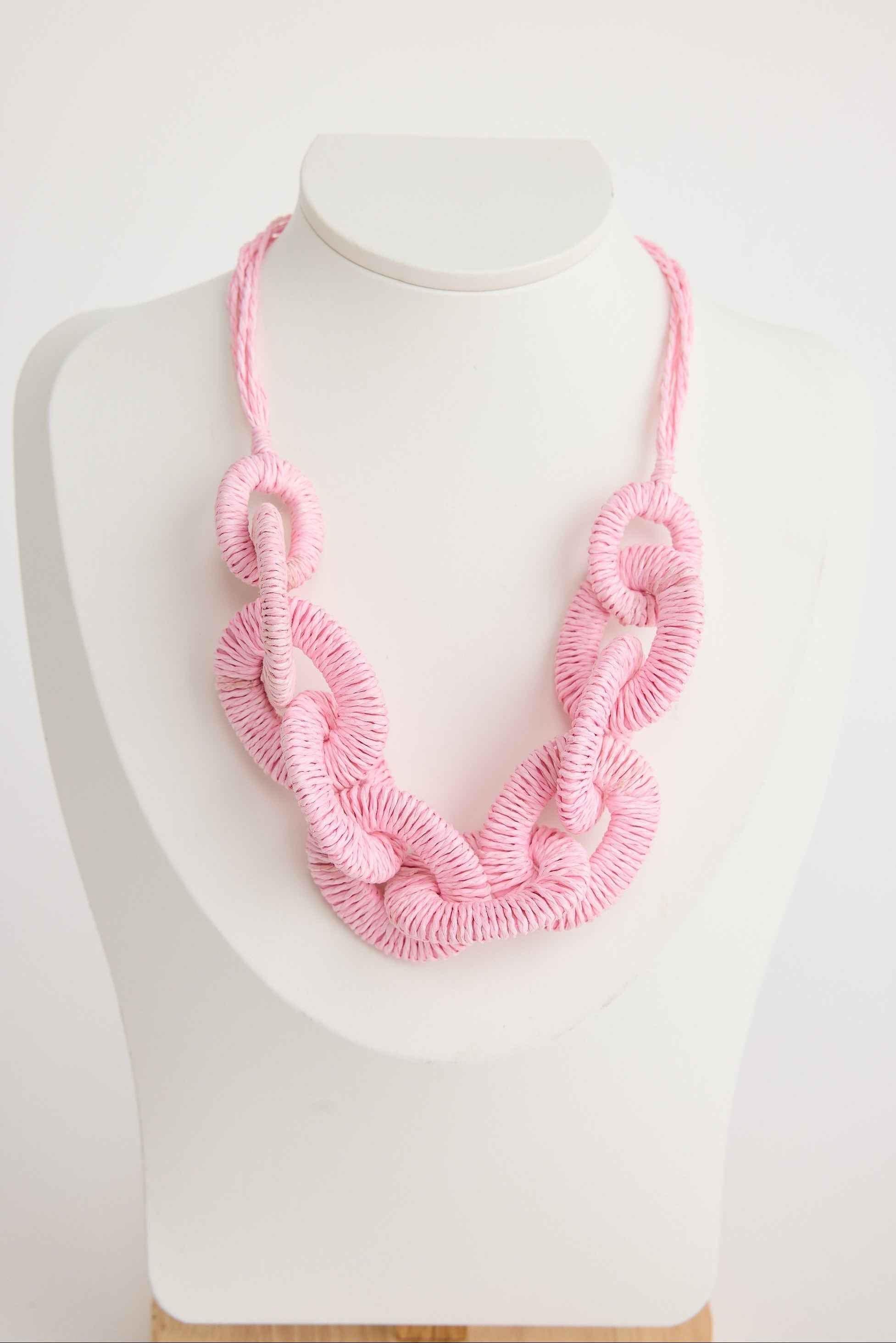 Chained Up Necklace - Pink