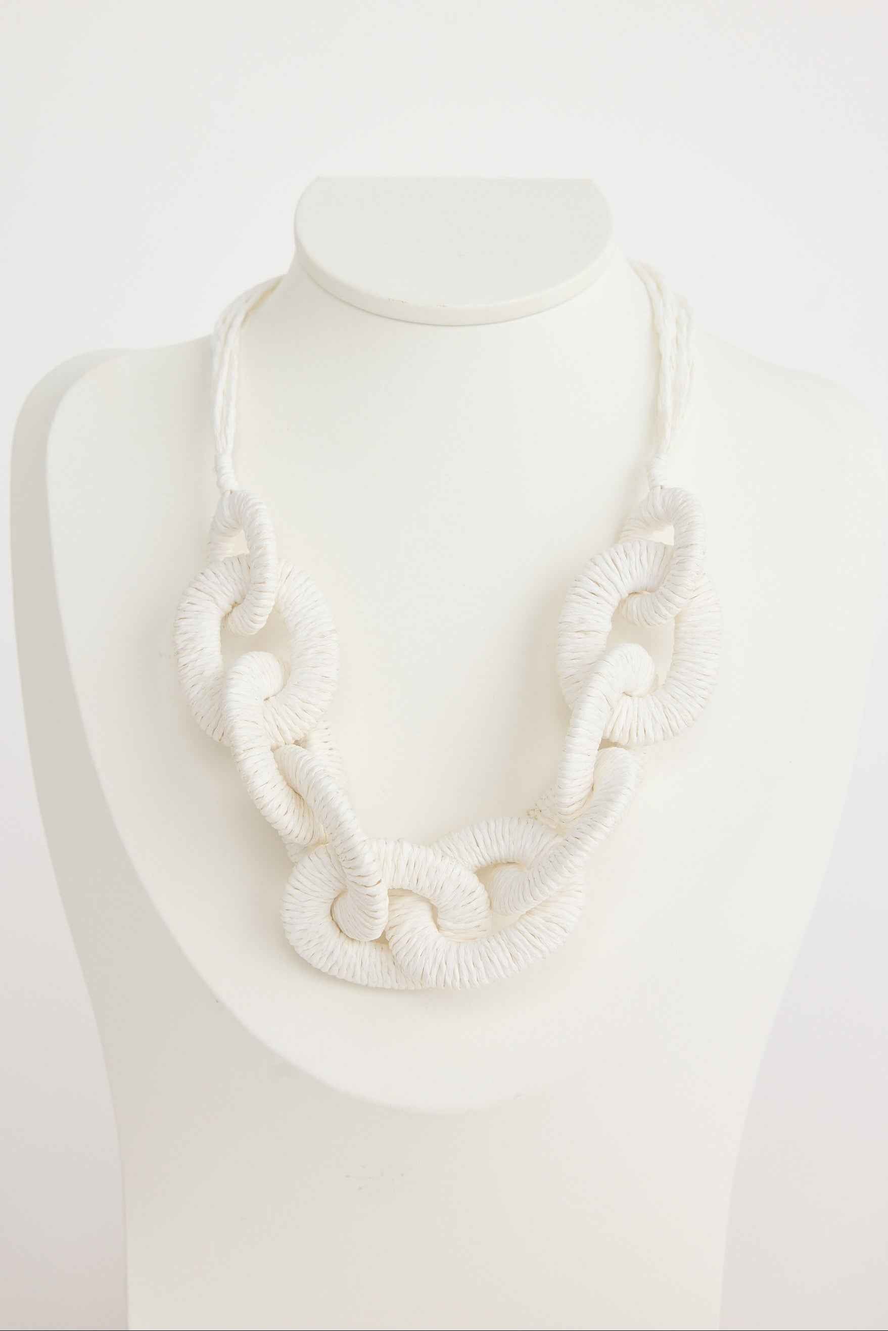 Chained Up Necklace - White