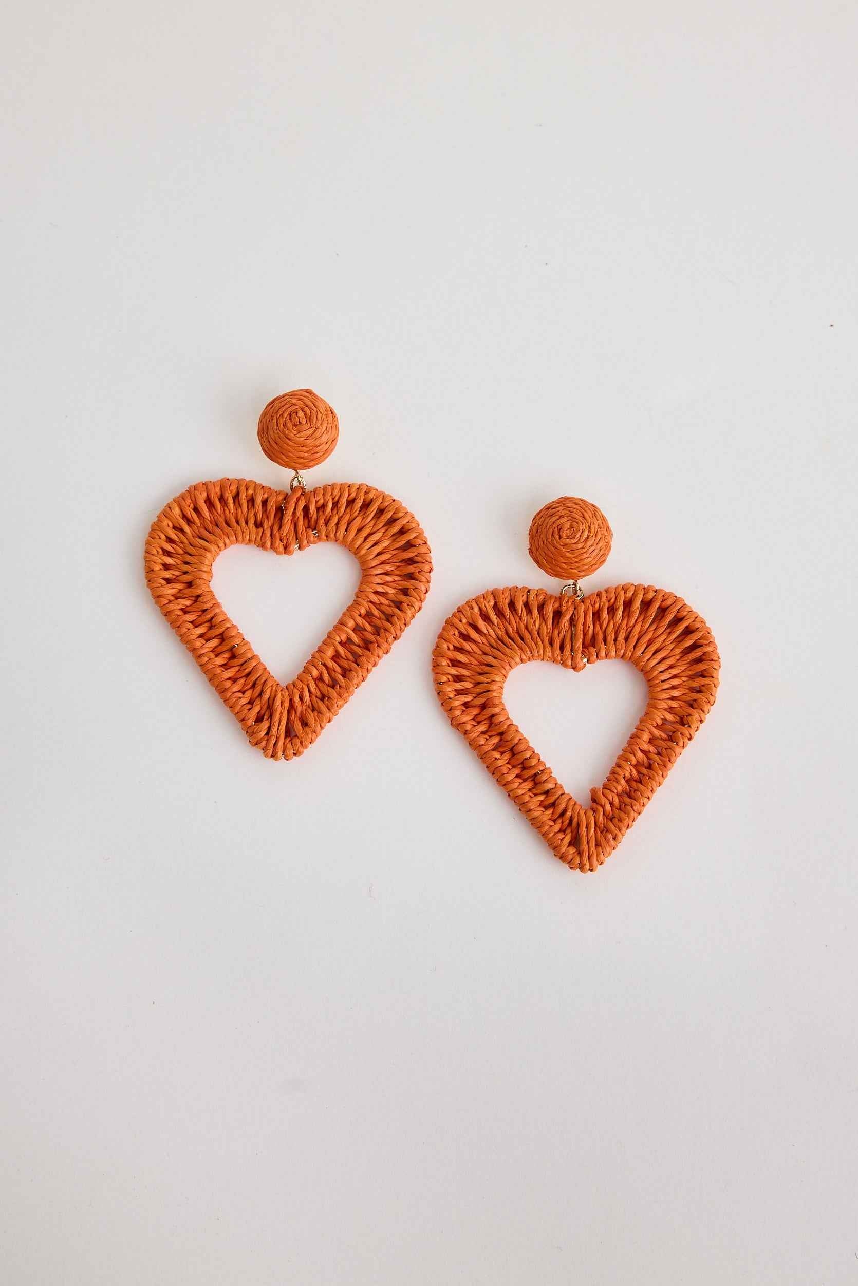 Heartstrings Earrings - Orange