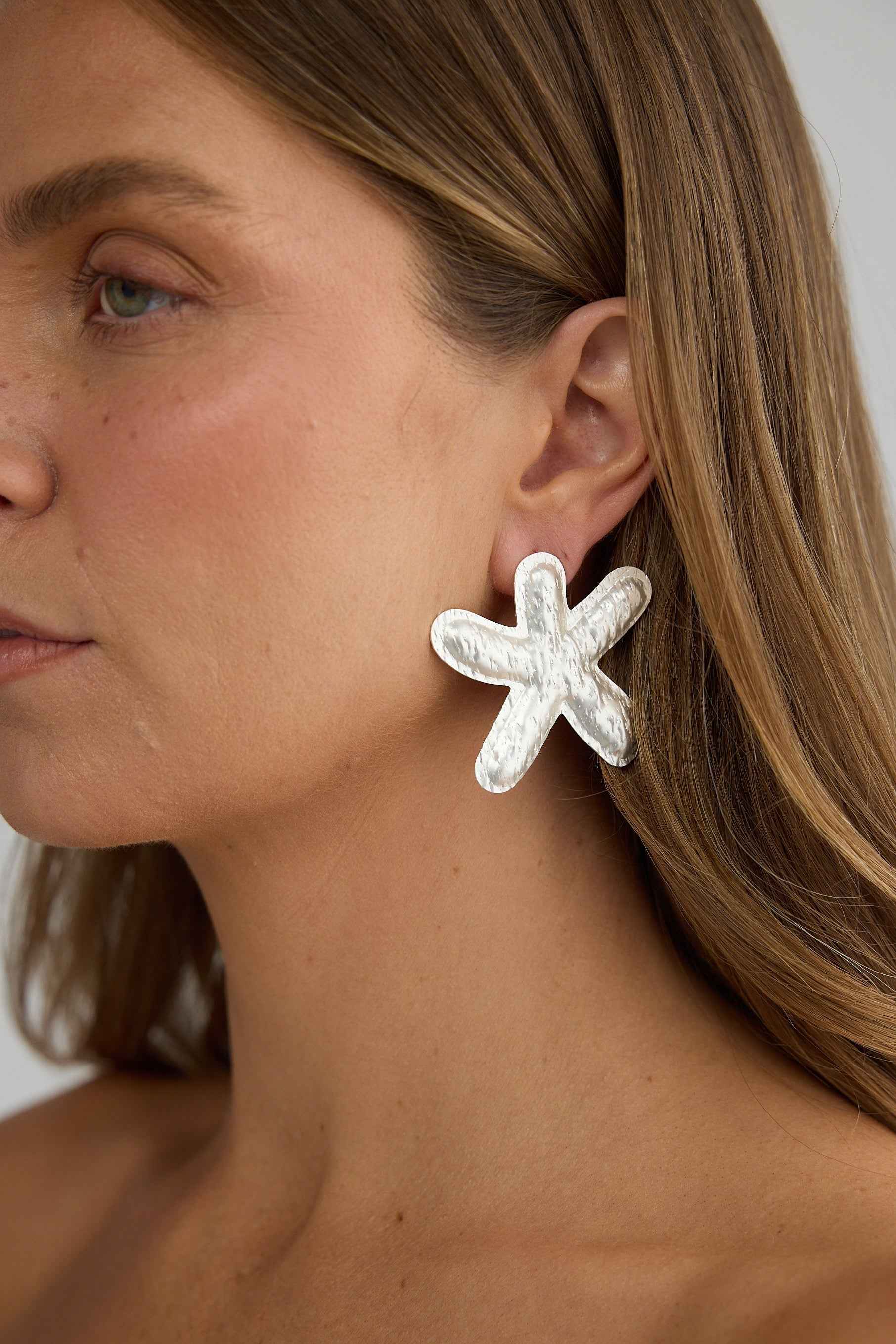 Starfish Earrings - Silver
