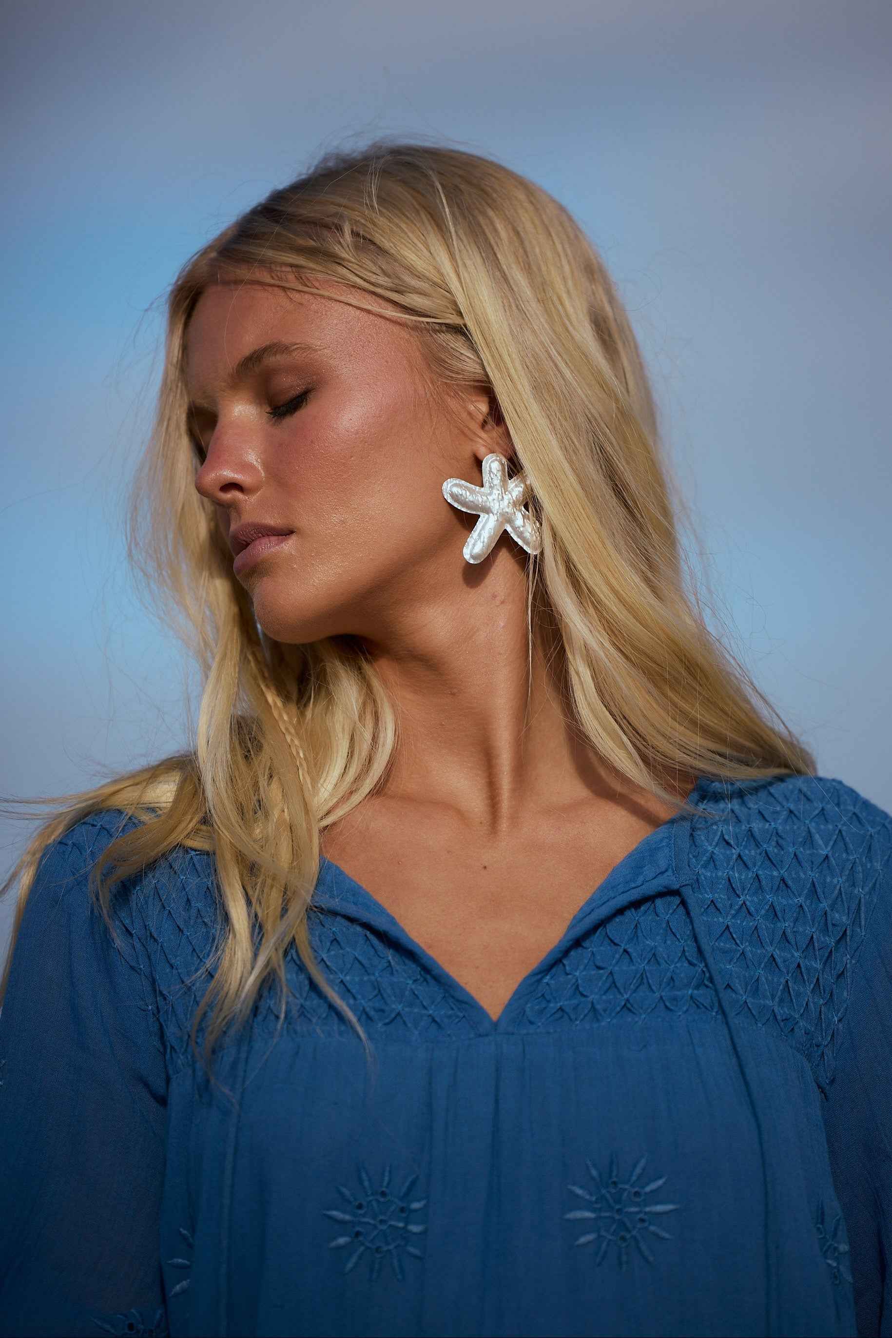 Starfish Earrings - Silver