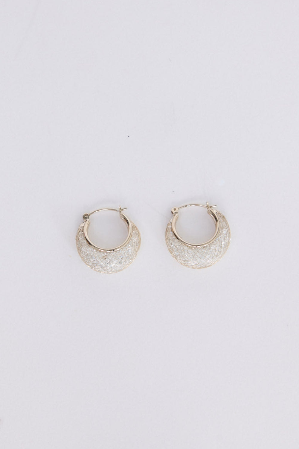 Twilight Earrings in gunmetal with soft textured finish, angled view.