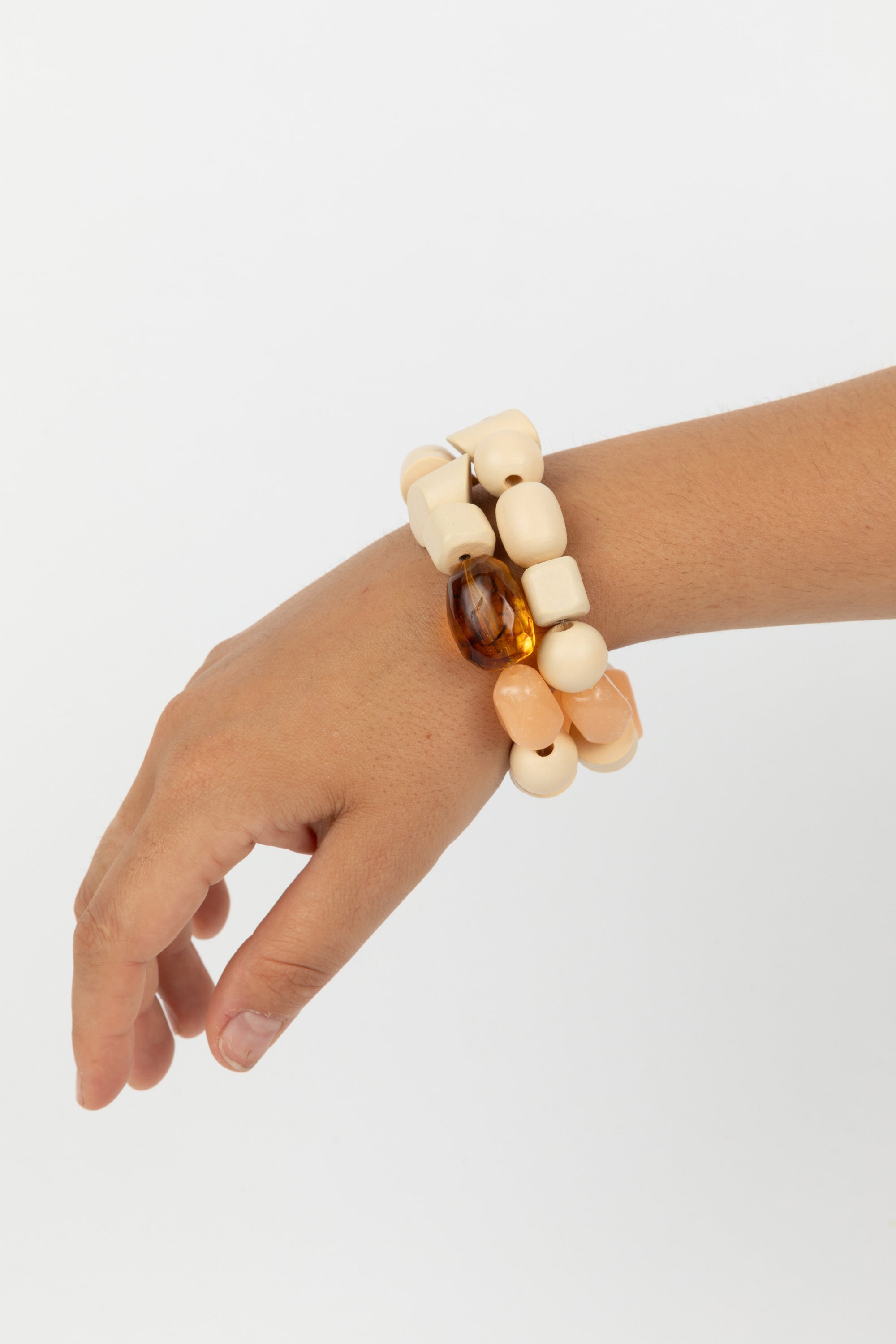 Nessa Bracelet Set Of 2 - Brown