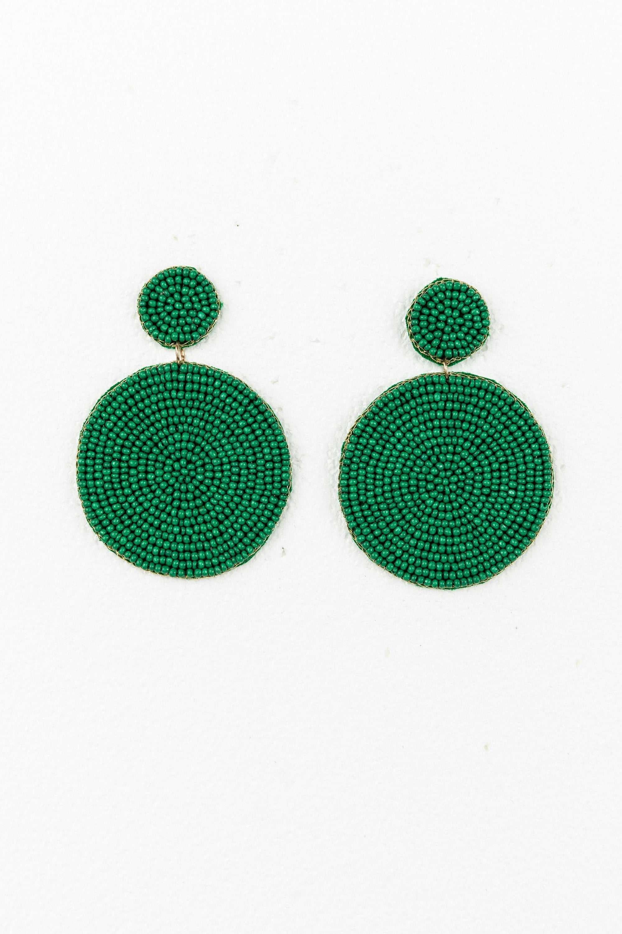 Sun Beam Earrings - Green