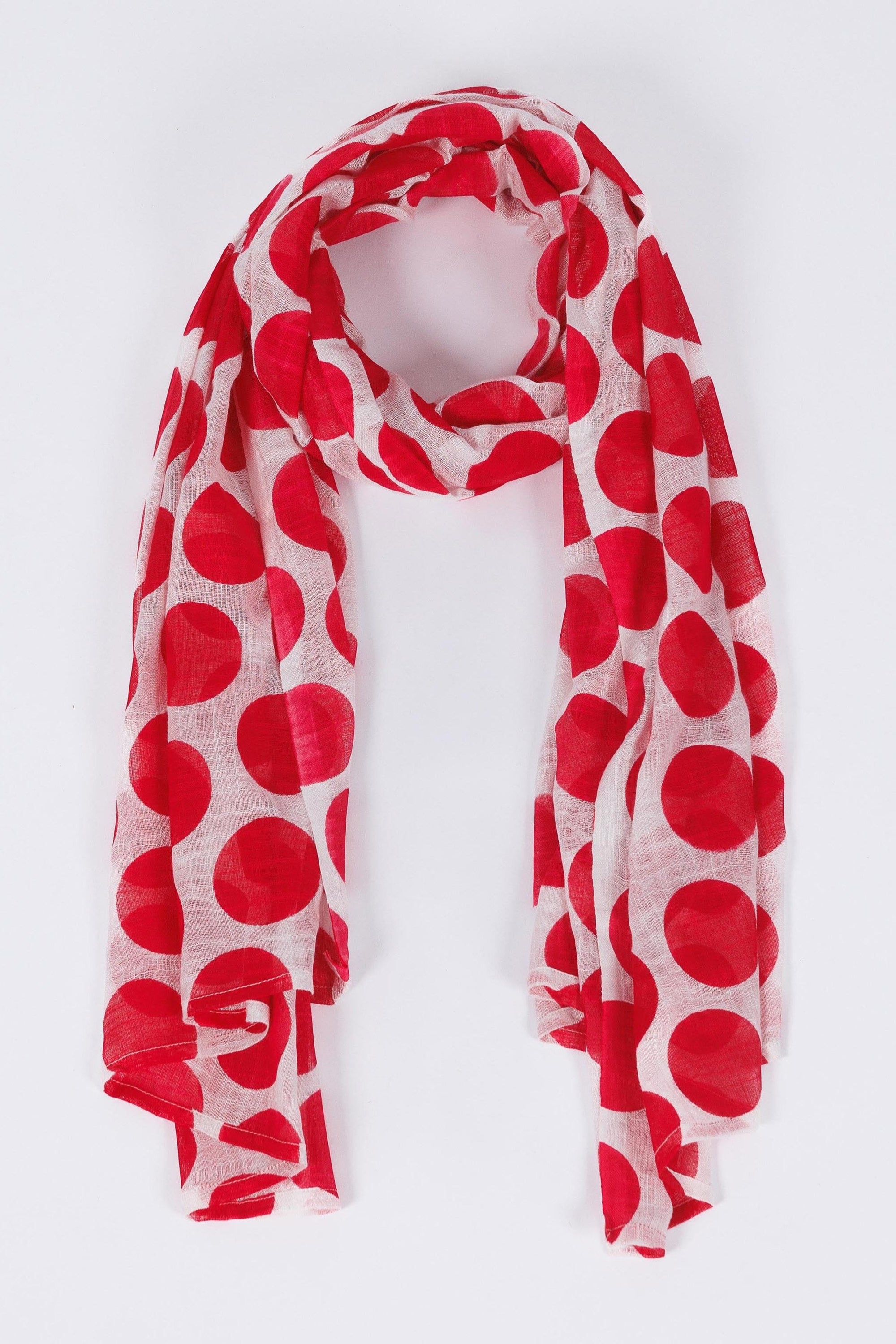 Spot On Scarf - Raspberry