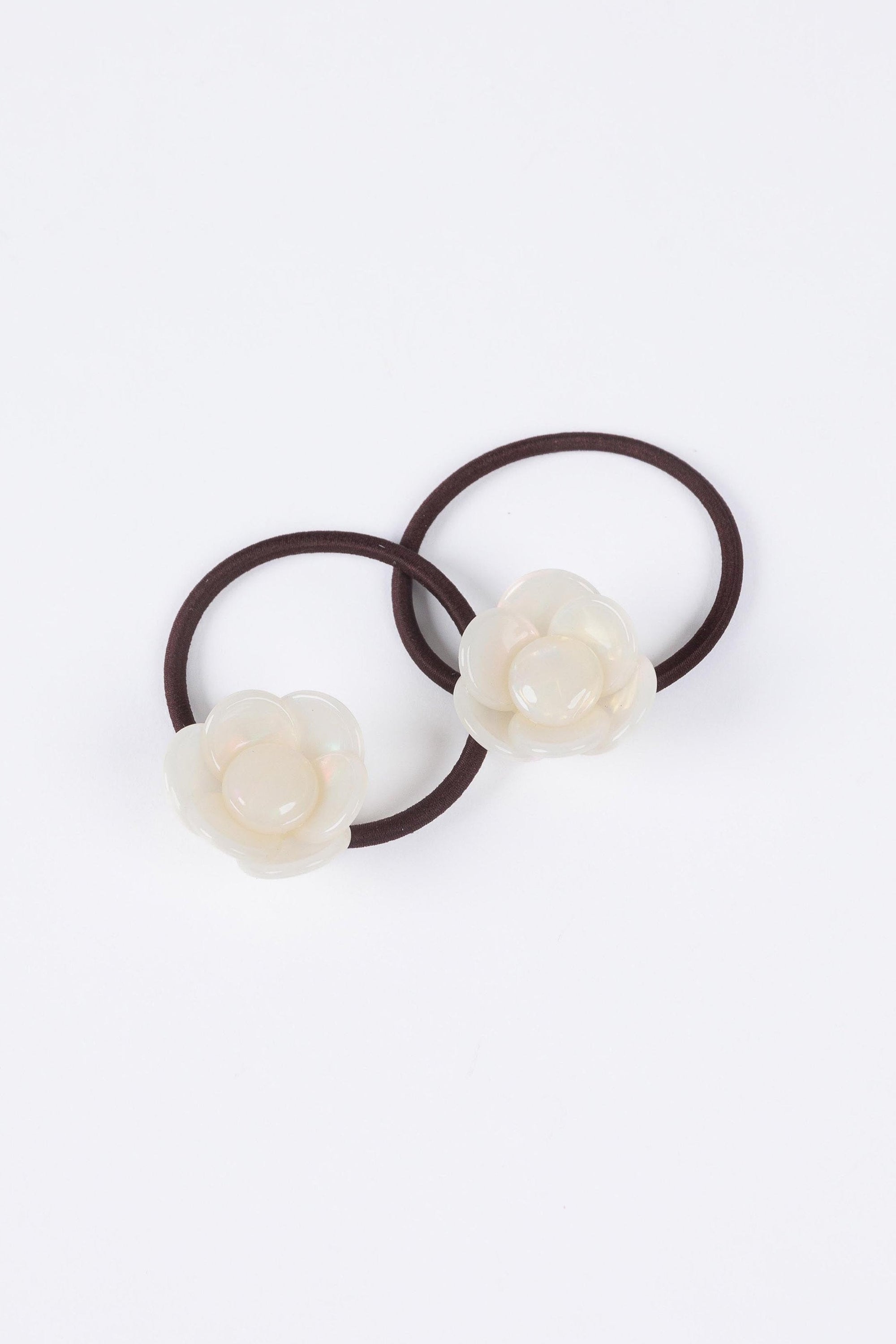 Mandy Hair Tie Set Of 2 - White