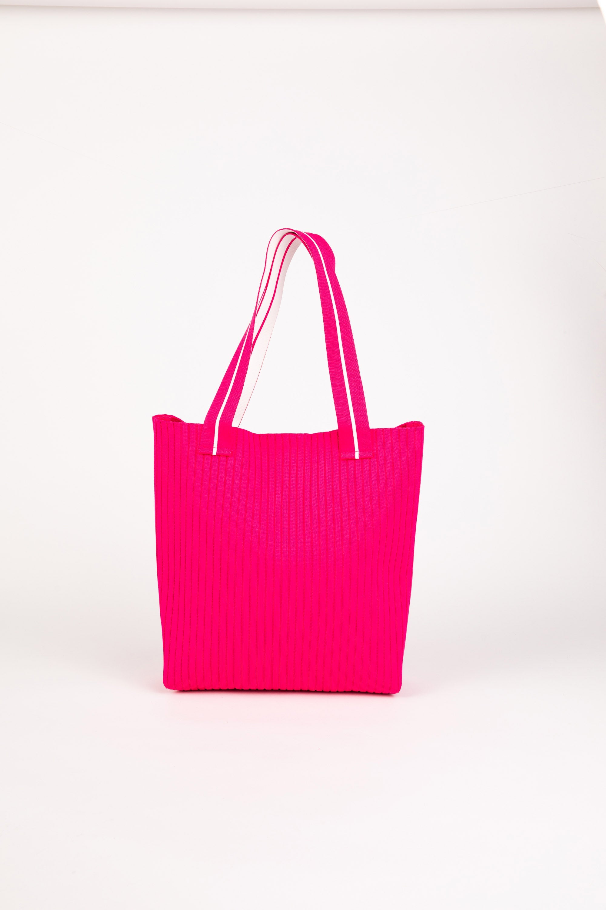 Carson Tote - Pink W White