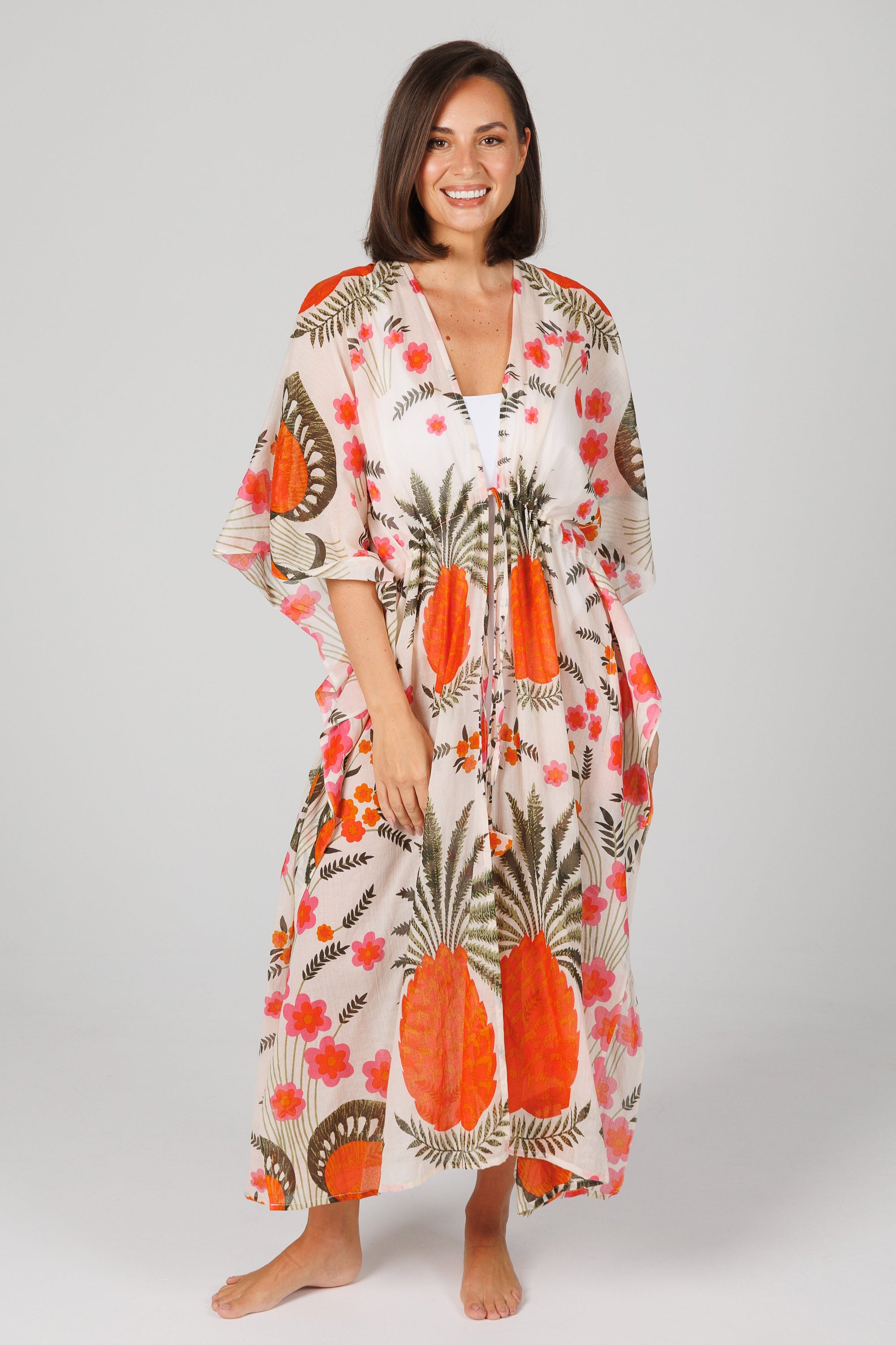 Asta Long Kaftan - Pineapple