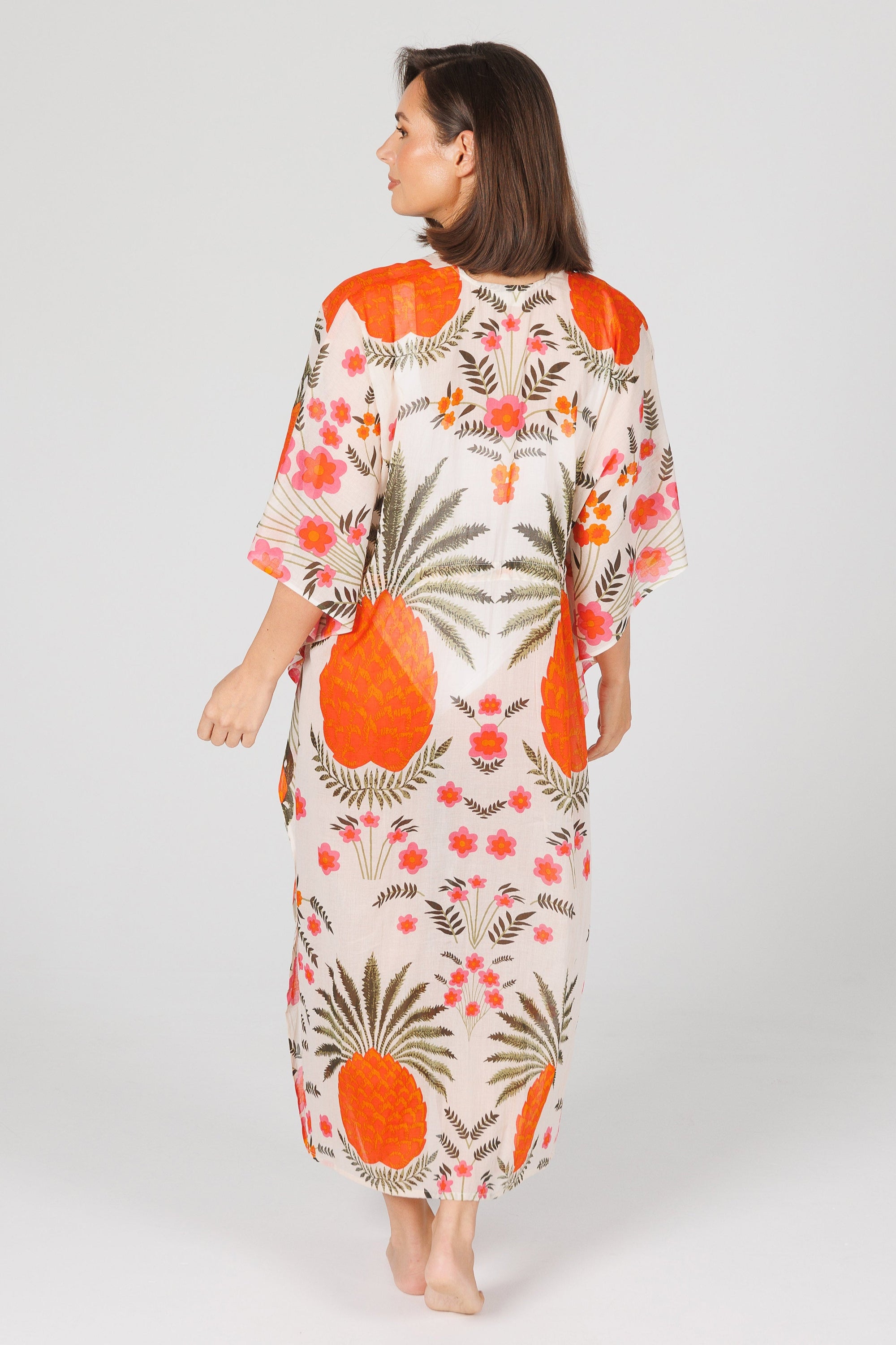 Asta Long Kaftan - Pineapple