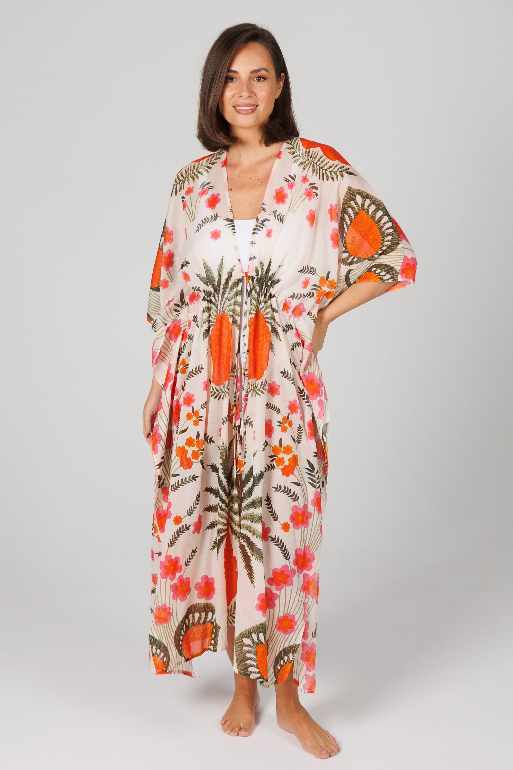 Asta Long Kaftan - Pineapple