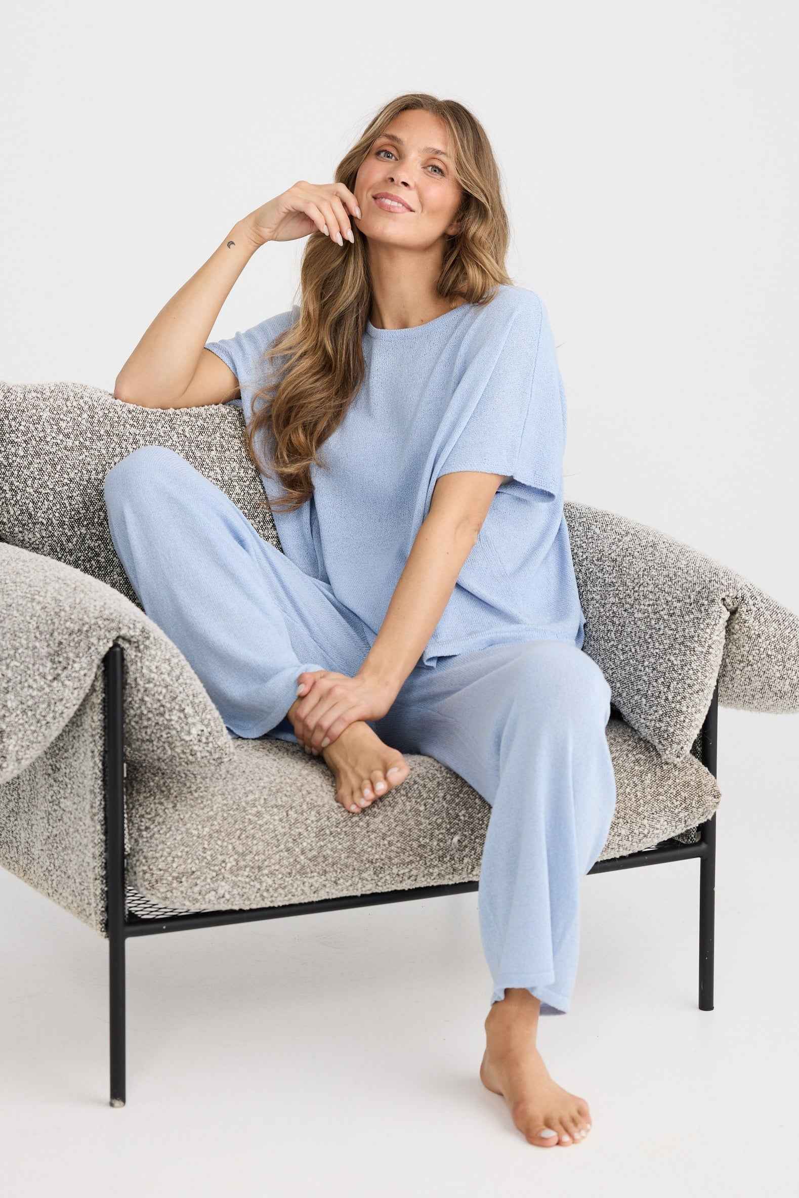 Ruthie Knit Pant - Powder Blue
