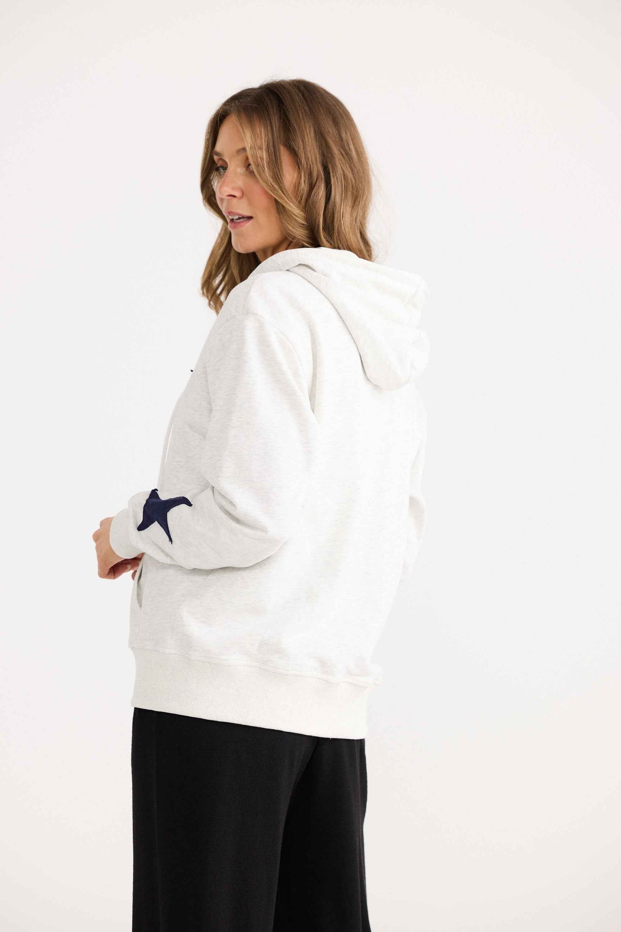 Accent Hoodie - Grey Marle