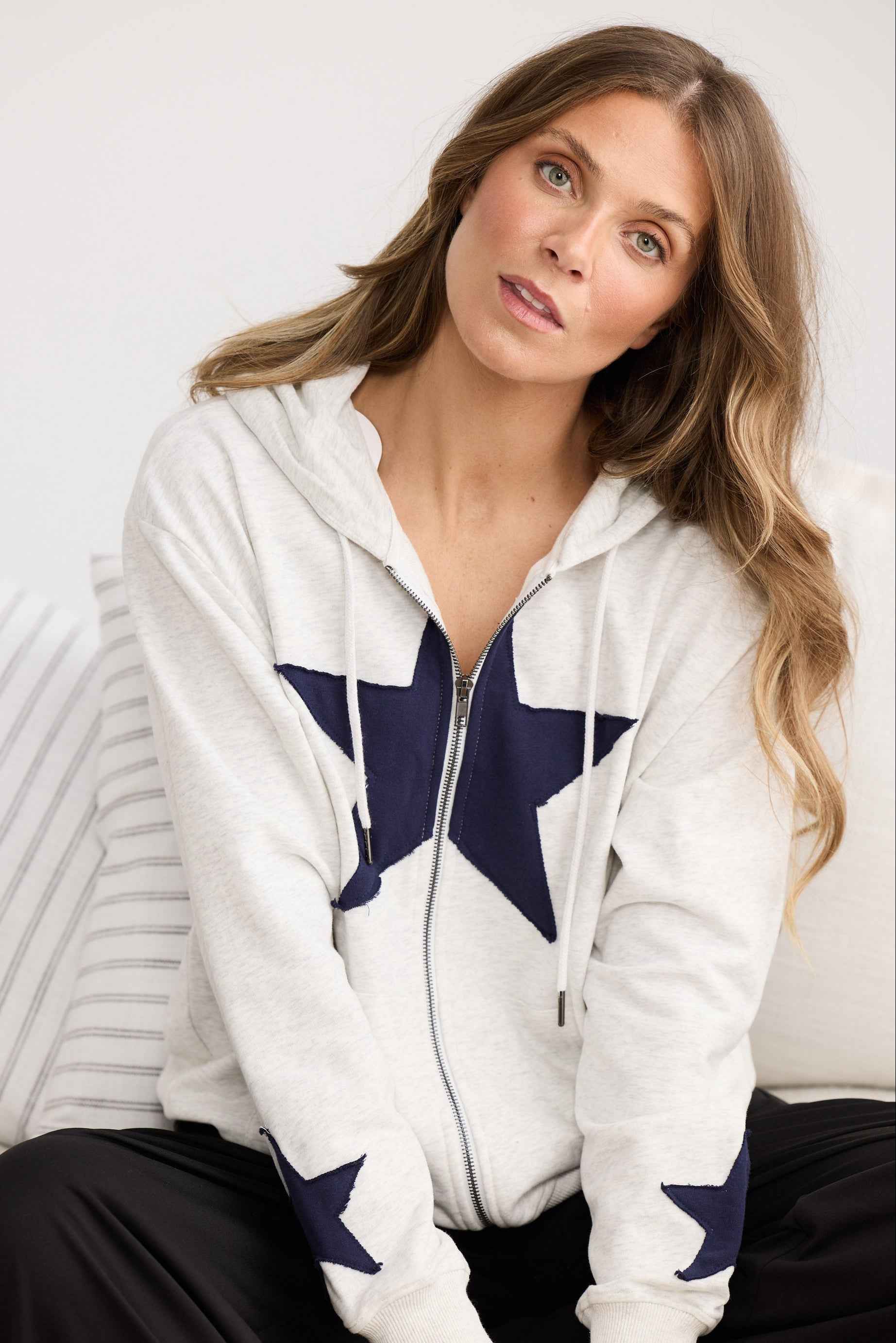 Accent Hoodie - Grey Marle