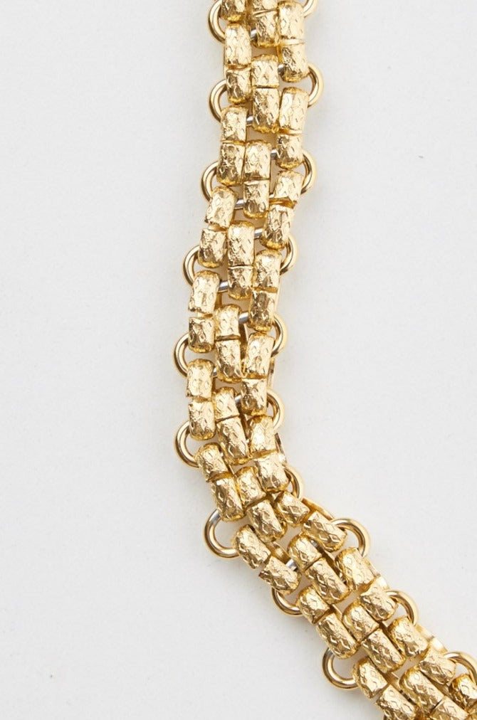 Textured Belcher Bracelet - Gold