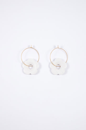 Poppy Earrings - White