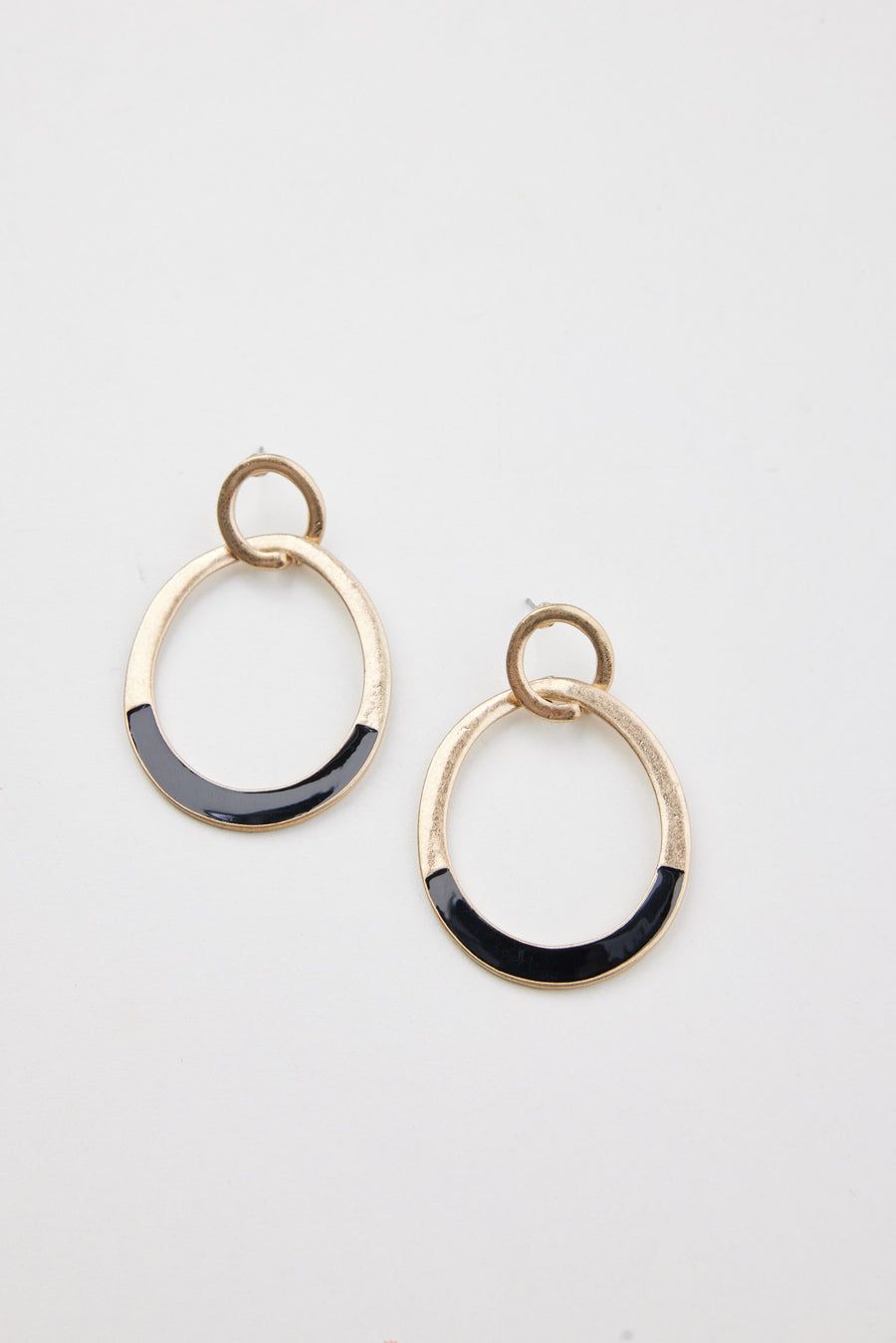 Carmella Earrings - Black + Gold