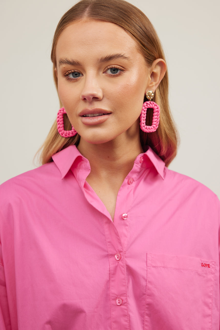 Mrs Jones Earrings - Hot Pink