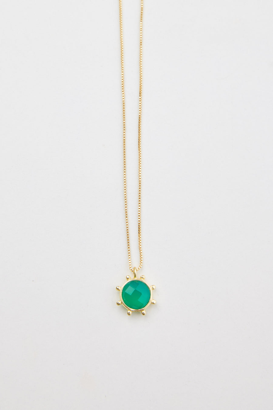 Yves Necklace - Green Onyx