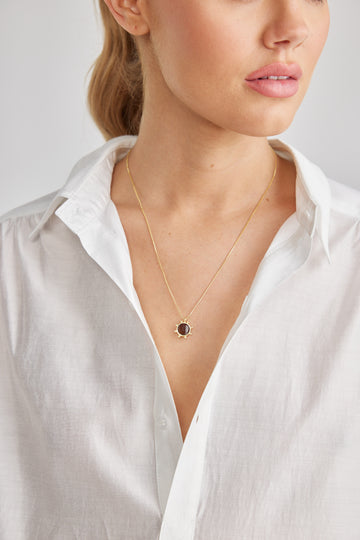 Yves Necklace - Smokey Quartz