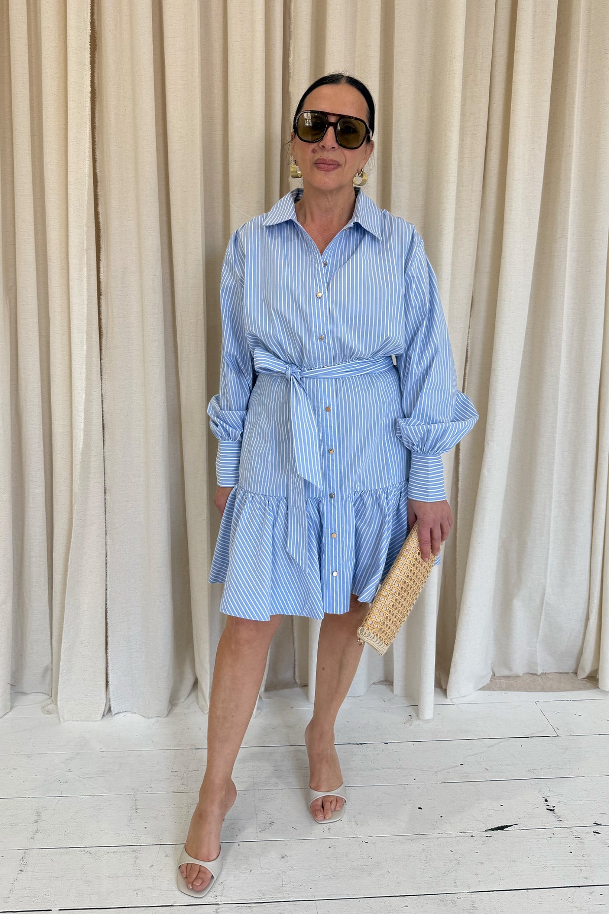 Everett Dress - Glacier Stripe